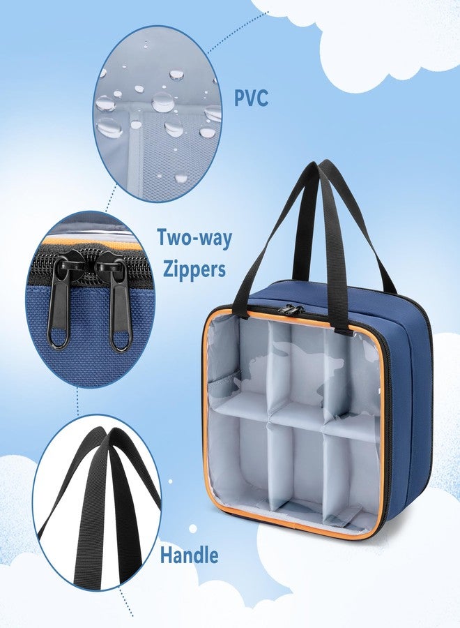 لوكسجا حقيبة تخزين مزدوجة الطبقات من لوكسجا، متوافقة مع شاحنات هوت ويلز مونستر بمقياس 1:64، حقيبة حمل من مادة PVC لشاحنات مونستر جام، تتسع لما يصل إلى 14 سيارة لعبة لهواة الجمع، لون أزرق - Image 4